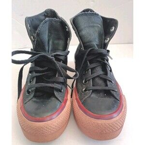 Converse X OPI  Chuck Taylor All Star Platform Shoes Sz 6 High Top Black Pink